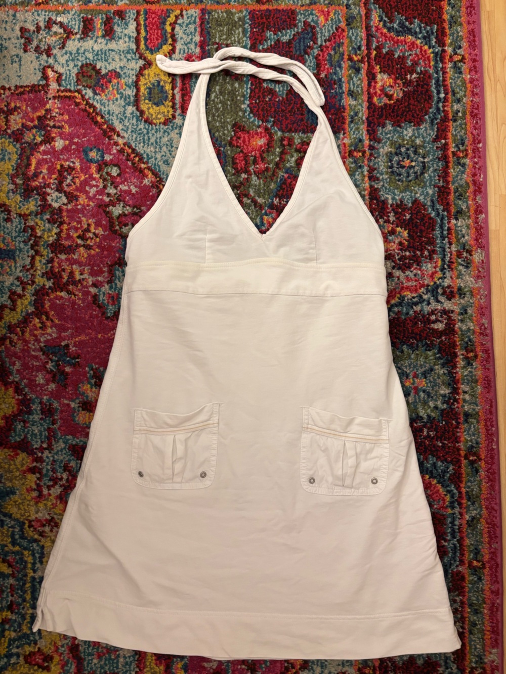 Nautica White Halter Dress with Pockets